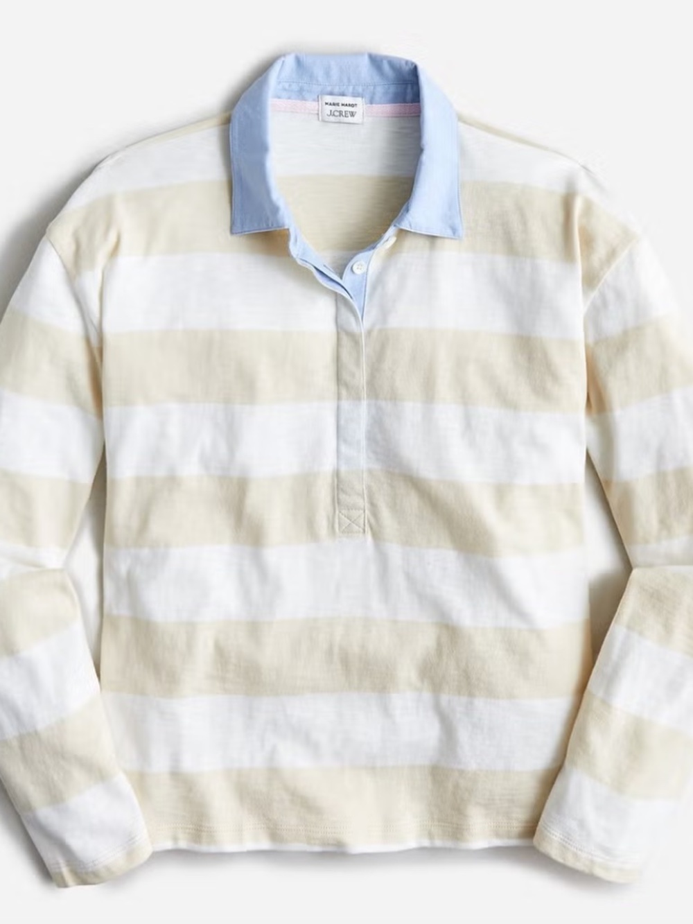 J.Crew x Marie Marot Rugby Collared 1/4 Shirt
